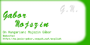 gabor mojszin business card